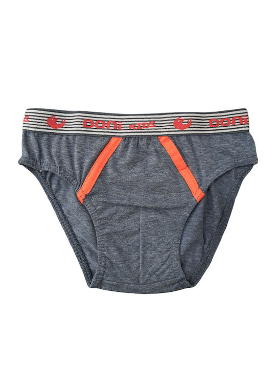 Doni Kids' Brief Dark Grey-Orange