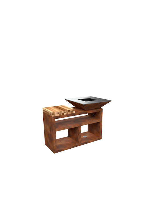 Vulcanus Grill Pro730 Τζάκι Εξωτερικού Χώρου Μεταλλικό Μαύρο 73x73x