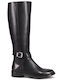 Leder Damenstiefel Schwarz
