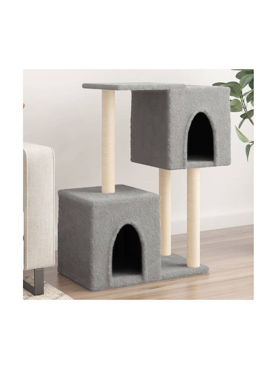 vidaXL Cat Scratching Post Cat Trees Gray 74x35x86cm.