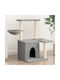 vidaXL Scratching Post Cat Trees Gray 3 levels 84.5x57x83cm
