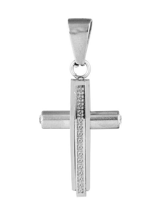 Men's Cross from Steel with Chain