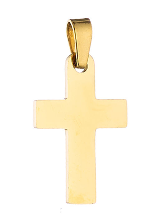 Art Collection Crucifix Pentru Bărbați Din Oțel Placat Cu Aur Fără Lanț