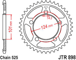 JT Sprockets Γρανάζι Πίσω για Husqvarna SMR για KTM DUKE / Super DUKE