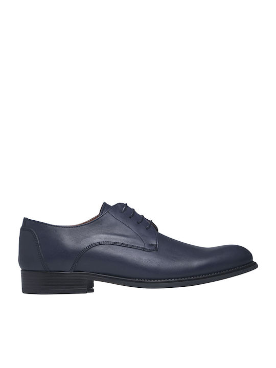 Antonio Shoes Men's Leather Dress Shoes Blue