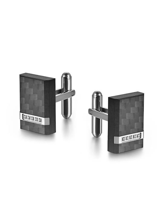 Oxzen Cufflinks of Steel White