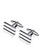 Oxzen Cufflinks from Steel in Silver Color