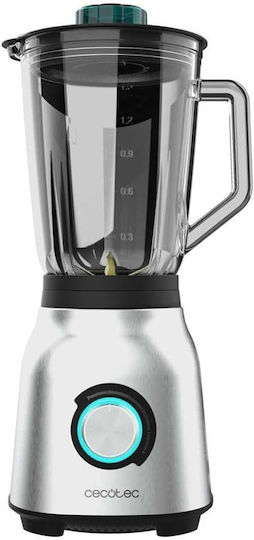 Cecotec Power Black Titanium Blender with Glass Jug 1.5 lt 1800W Silver