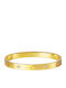 Theodora's Jewellery Βραχιόλι Χειροπέδα από Ανοξείδωτο Ατσάλι Επιχρυσωμένο 18cm