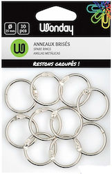 Wonday Key Rings 5pcs in Silver Color
