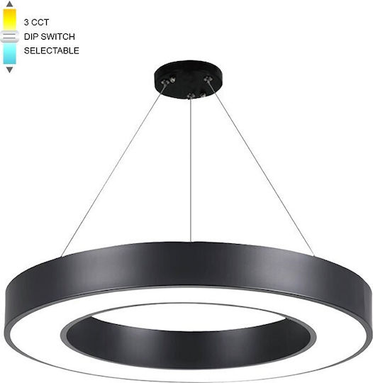 Vito LED Κρεμαστό Φωτιστικό Μαύρο 50x70εκ.