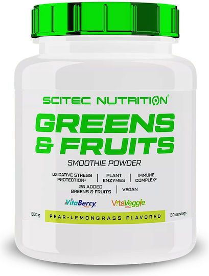 Scitec Nutrition Greens & Fruits Ειδικό Συμπλήρωμα Διατροφής 600gr Pear Lemongrass