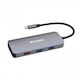 Verbatim CMH-9 USB-C Stație de andocare cu HDMI 4K PD Ethernet Gri