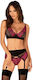 Obsessive Rosenty Seturi de lenjerie sexy Negru D-236198