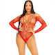 Leg Avenue Body Crothless Sexy Bodysuit Rot