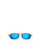 Maui Jim Ho'okipa Xl Sonnenbrillen mit Gray Rahmen und Blau Polarisiert Spiegel Linse B456-14A