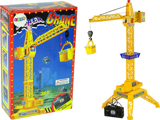 Lean Toys Remote Controlled Crane Remote Controlled Construction Vehicle Yellow