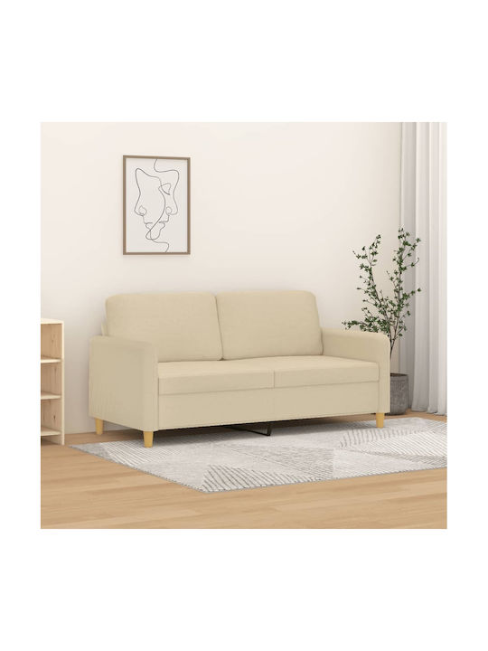 Διθέσιος Καναπές Κρεμ 158x77x80εκ.