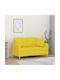 Two-Seater Couch Yellow 138x77x80cm