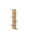 Corner Bookcase Saso Oak 37x37x141cm