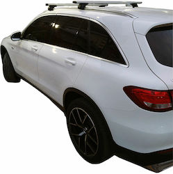 Nordrive Μπάρες Οροφής Αλουμινίου 120εκ. για Mercedes-Benz GLC για Αυτοκίνητα με Εργοστασιακές Μπάρες (Σετ με πόδια) Ασημί