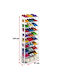 Stand Wooden Shoe Organizer White 140x51x24cm