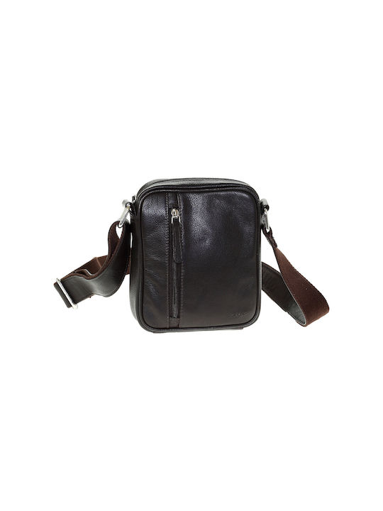 Lavor Leder Herrentasche Schulter / Crossbody Brown