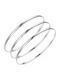 Theodora's Jewellery Damen Armbänder Handschellen aus Edelstahl JT-B08-Silber