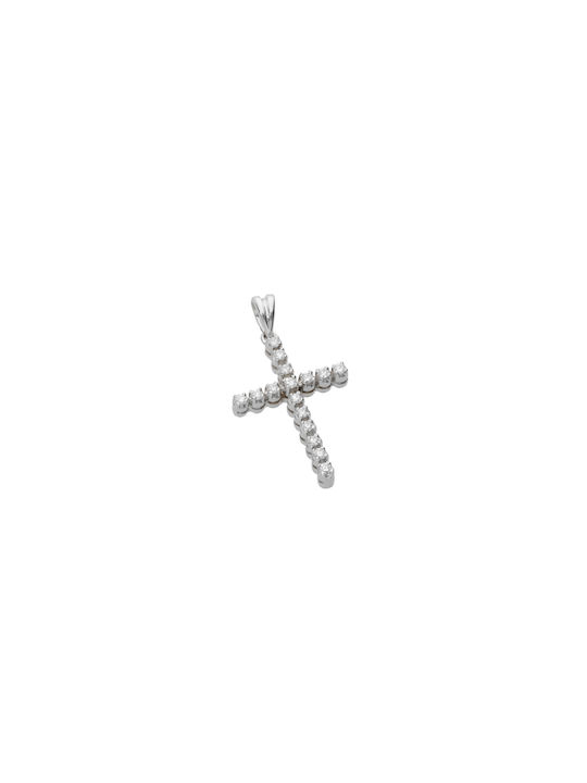 Dimiourgiko Vildiridis Weißgold Kreuz 18K