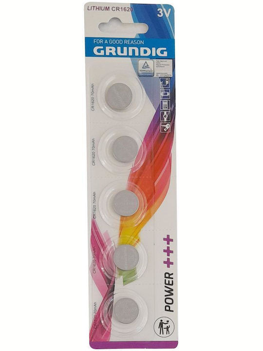 Grundig Lithium Watch Battery CR1620 3V 3pcs