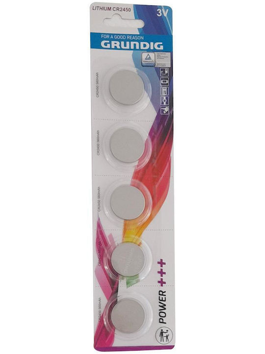 Grundig Μπαταρίες Λιθίου Ρολογιών CR2450 3V 5τμχ