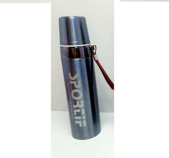 Flasche Thermosflasche Rostfreier Stahl 750ml Hellblau mit Kappenbecher 8308