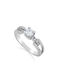 Antwnakakis Single Stone from White Gold 14K