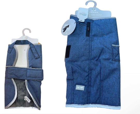 Ohana Blue Dog Coat with 55cm Back Length