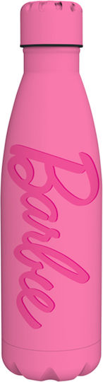 Barbie Kids Water Bottle Thermos Barbie Stainless Steel Pink 500ml