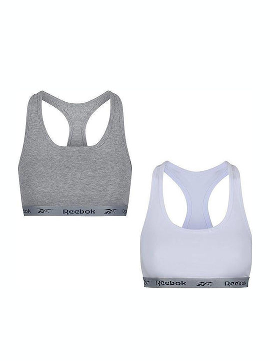 Reebok Women's Sports Bra without Padding White/Grey 2Pack