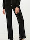 Sweatpants Flared Velvet Black