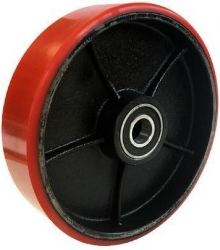 JB Poδa Kokkinh Πaλetoφopoy 180x50x20mm Ρόδα Πολυουρεθάνης 180x50mm