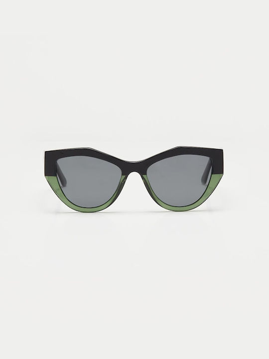 Cosselie Sonnenbrillen mit Grün Rahmen und Gray Linse 1802202311