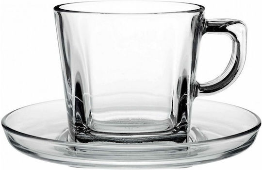 Espiel Carre Tasse Cappuccino Glas Transparent 215ml