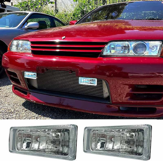 DLAA Rectangle Headlights Car Universal 12V 55W 12.6cm with White Lighting 2pcs