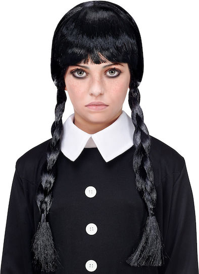 Carnival Wig with Braids Brunette for Halloween