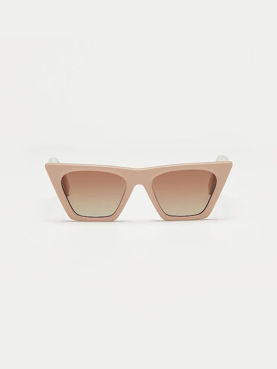 Cosselie Denver Ochelari De Soare Pentru Femei Cu Ramă Bej Din Plastic Și Lentile Roz Degrade
