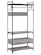 vidaXL Гардеробна стойка Сив 89x39x184.5см