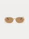 Cosselie Dorothea Women's Sunglasses with Beige Horn-Rimmed Frame and Beige Lenses