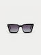 Cosselie Miami Unisex Sunglasses with Black Horn-Rimmed Frame and Gray Gradient Lenses