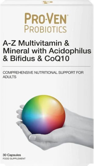 Pro-Ven A-Z Multivitamin & Mineral with Acidophilus & Bifidus & Co Q10 Συμπλήρωμα με Προβιοτικά 30 κάψουλες