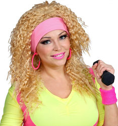 Karneval Perücke Gelockt 80s Blond