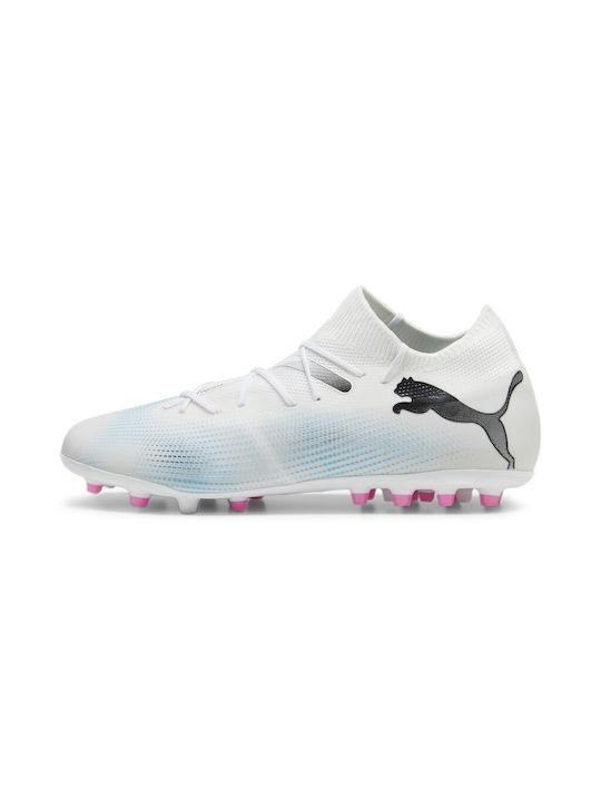 Puma Future 7 Match MG Ψηλά Ποδοσφαιρικά Παπούτσια με Τάπες Λευκά