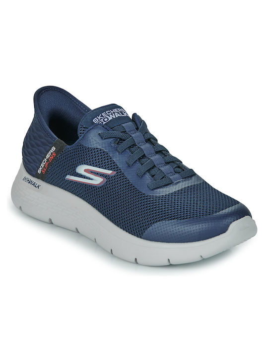 Skechers Go Walk Flex - Hands Up Ανδρικά Sneakers Navy Μπλε
